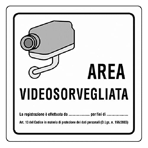 Panneau 'Zone videosorvegliata' en aluminium. - Maison & Cuisine Amazon France à 8.77€