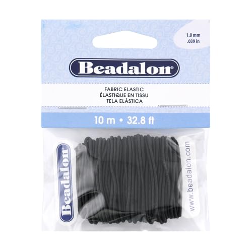Beadalon Fabric Elastic Bead Cord 1.0mm Black 10M - Jardin & Extérieur Amazon France à 17.88€