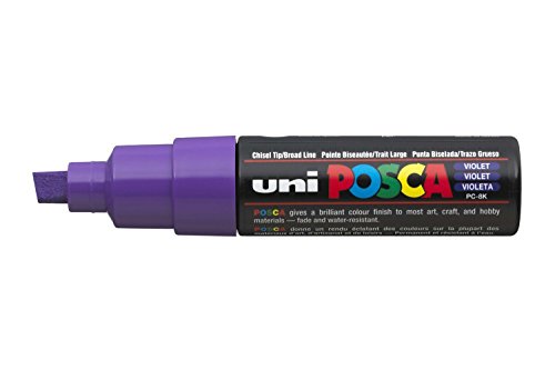 POSCA UNI-BALL Marqueur Pte large biseautée PC8K 8mm Violet - High-Tech & Électronique Amazon France à 2.00€