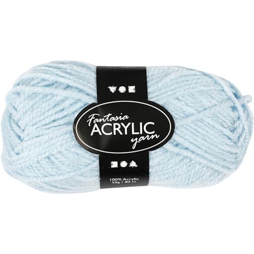 Fantasia - Filato acrilico, misura: L, 80 m, azzurro, 50 g - Amazon Italie à 6.86€