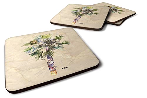 Caroline's Treasures 8481FC Set of 4 Tree - Palm Tree Foam... - Auto & Moto Amazon Royaume-Uni à 21.23€