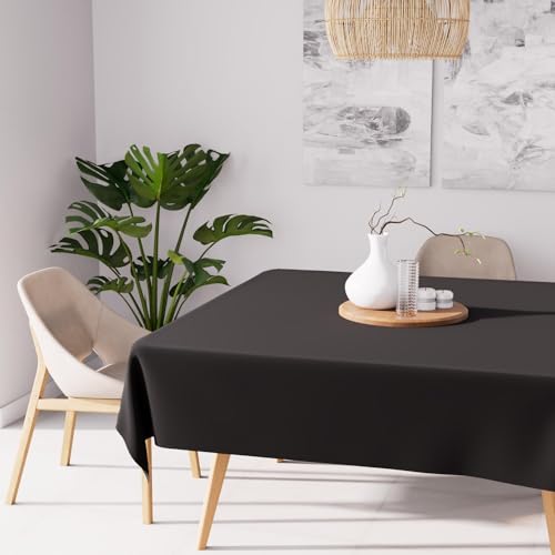 Soleil d'ocre Tovaglia Antimacchia, Nero, 180 x 180 cm - Amazon Italy à 18.72€