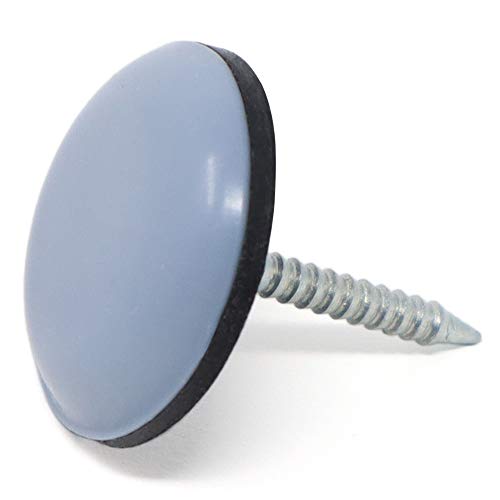 Adsamm® / 4 x Glisseurs PTFE avec clou / bleu-gris / Ø 20... - Bricolage & Outils en promo à 10.95€