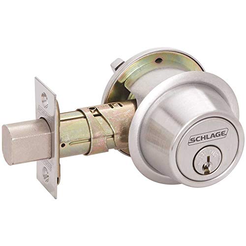 Schlage Bc500 Single Cylinder Deadbolt Adj Bs Sc1 Satin... - Maison & Cuisine Amazon Royaume-Uni à 39.78€