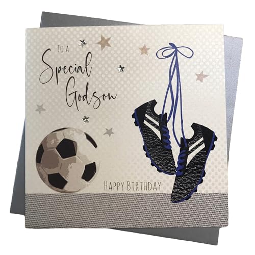 WHITE COTTON CARDS Football Birthday to a special Godson on... - Sports & Fitness Amazon Italie à 5.48€