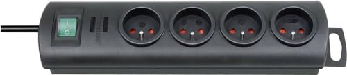 Brennenstuhl 1153304124 Socket Distributor IP44 4-Way Black... - Maison & Cuisine Amazon Royaume-Uni à 11.69€