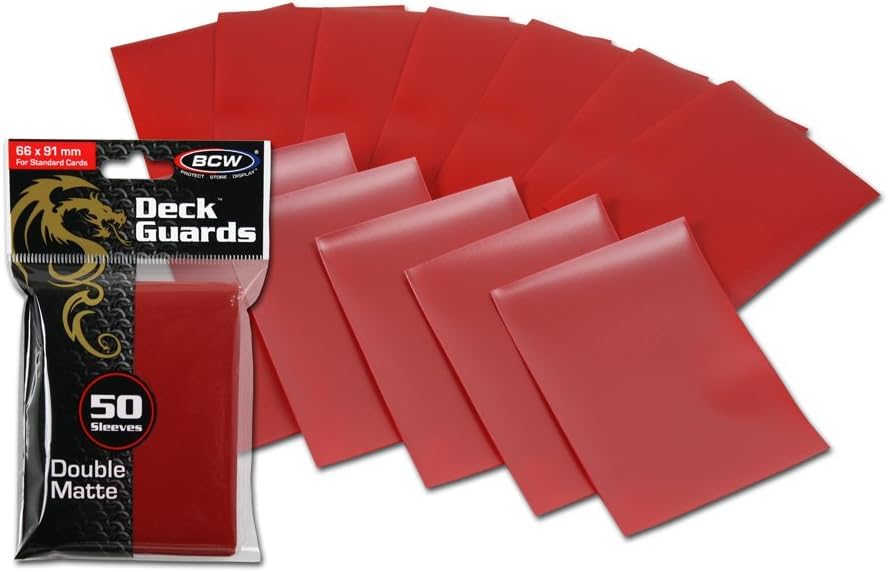 600 Red Double Matte Deck Guard Card Sleeves - Ultra... - Jouets & Jeux en promo à 6.32€