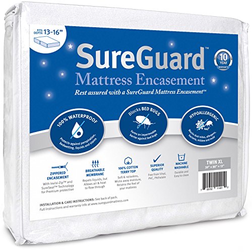 Twin XL (13-16 in. Deep) SureGuard Mattress Encasement... - Maison & Cuisine Amazon Royaume-Uni à 25.39€