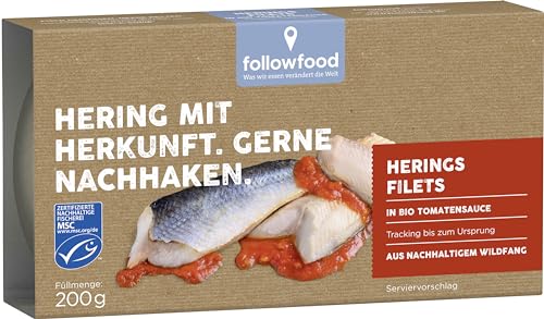 followfood MSC Heringsfilets in Bio-Tomatensauce, 200g - High-Tech & Électronique Amazon Allemagne à 2.89€