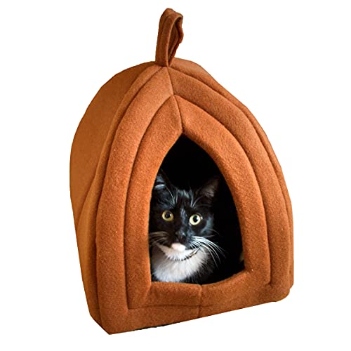 PETMAKER Cozy Kitty Tent Igloo Plush Enclosed Cat Bed - Animalerie Amazon France à 20.14€