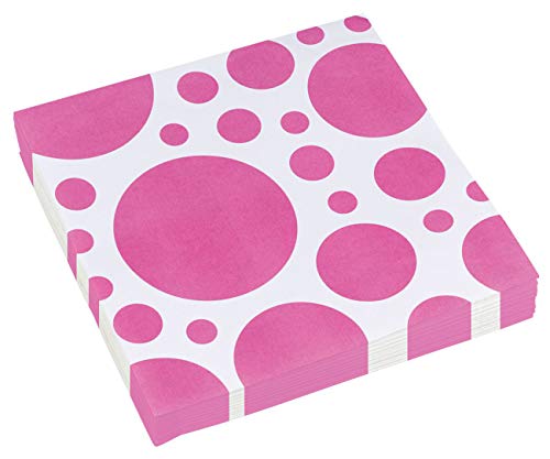 Amscan - 999324 - 20 Serviettes à Points - 33 x 33 cm - Rose - Jouets & Jeux Amazon France à 2.71€