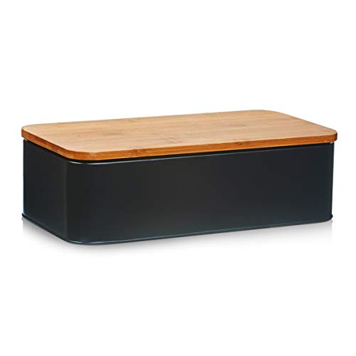 Zeller 25377 - Panera de Metal, Metal, Negro, 42,5 x 23 x... - Home & Kitchen Amazon Spain à 31.84€
