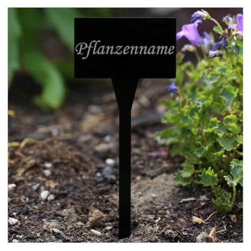 Bütic GmbH Acrylglas Pflanzschilder Eckig schwarz... - Jardin & Extérieur Amazon Allemagne à 2.65€