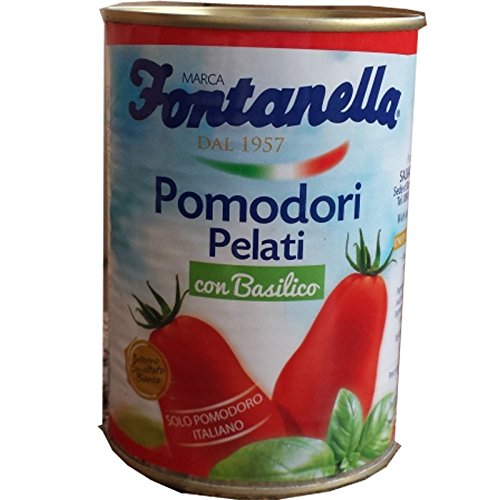 POMODORI PELATI 500 Gr Easy Open CON BASILICO - Épicerie Amazon Italie à 1.58€