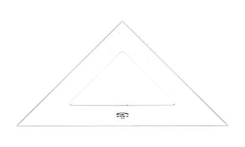 Graphoplex - Squadra a 45°, 3 bordi antimacchia trasparente... - Fournitures Bureau en promo à 12.96€