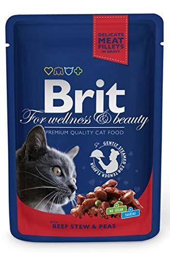 Brit Premium-Beutel für Katzen, Rinderbeutel + Erbsen, 100... - Animalerie en promo à 1.40€