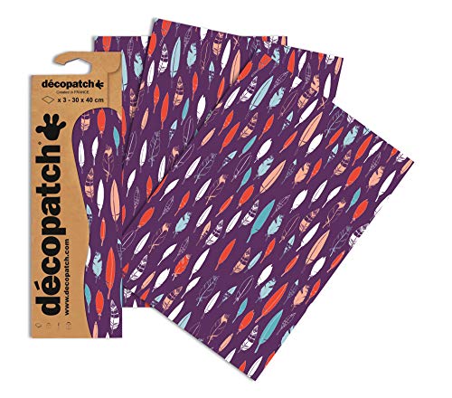 Décopatch Papier No. 694 (Feder mit violett Hintergrund... - Home & Kitchen Amazon Germany à 2.66€