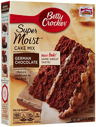 Betty Crocker Super Moist German Chocolate Cake Mix - 15.25... - Épicerie Amazon Espagne à 7.99€
