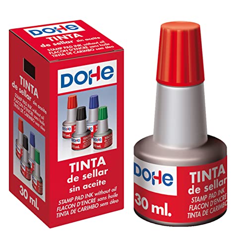 Dohe - Tinta tampones y sellos, 30 ml, color rojo - Fournitures Bureau Amazon Espagne à 1.99€