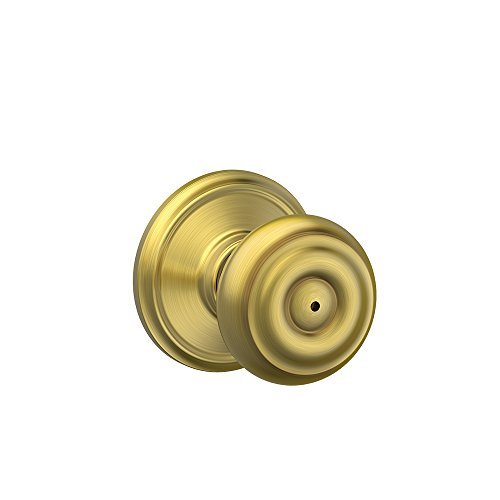 SCHLAGE F40 GEO 608 Georgian Knob Bed and Bath, Satin Brass - Maison & Cuisine Amazon Royaume-Uni à 5.92€
