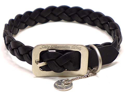 Designed by Lotte Collar de Piel para Perro, Negro, 32 x... - Animalerie Amazon Espagne à 17.99€
