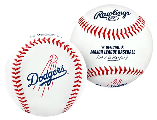 Rawlings MLB Los Angeles Dodgers Team Logo Baseball, White... - Sports & Fitness en promo à 8.23€