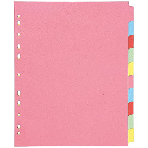 Q-Connect 10-Part Extra Wide Subject Divider A4 KF76982 - Fournitures Bureau en promo à 1.61€
