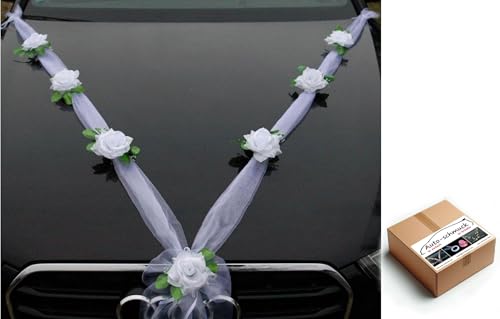 Autoschmuck Organza M Décoration de voiture de mariage... - Auto & Moto en promo à 15.62€