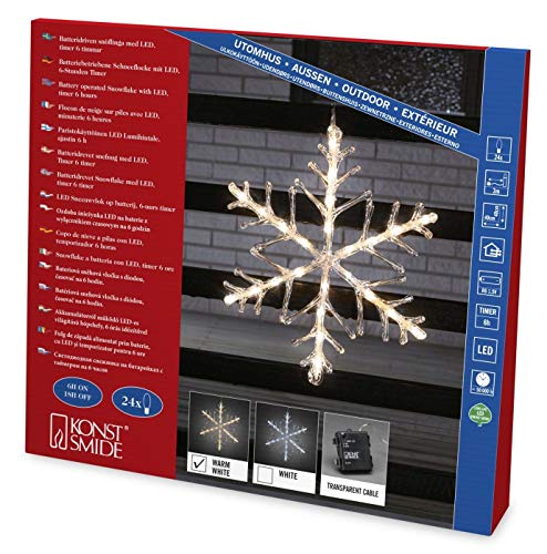 Konstsmide copo de nieve acrílico LED, con 6 horas... - High-Tech & Électronique Amazon Espagne à 9.90€