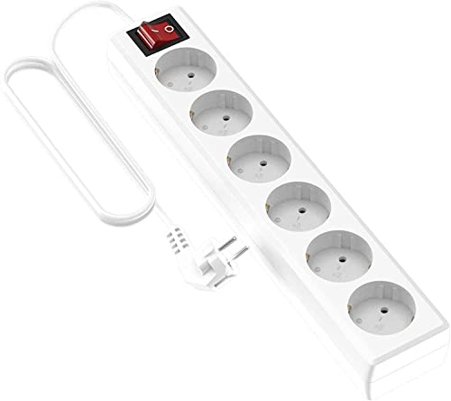 Garza Base multiple à 6 prises, Blanc, 1.4 metros en promo à 7,09€ (-52%) sur Amazon FR