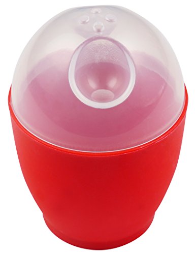 Egg Cooker - Red with Clear Lid - Home & Kitchen Amazon UK à 1.65€