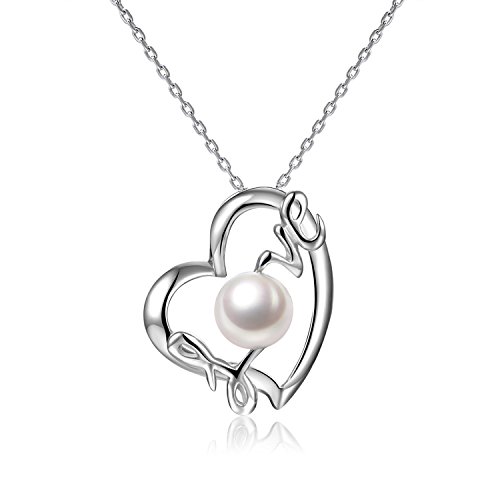Collar de plata con perla Colgante de corazón Perla de agua... - Pet Supplies Amazon Spain à 14.81€
