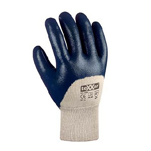 Texxor Nitril-Handschuhe mit Strickbundbeige-blau 2309 Gr: 8 - Santé & Bien-être Amazon Allemagne à 4.95€