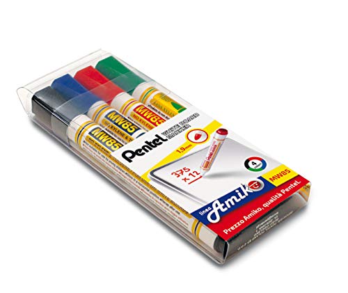 Pentel 0100863 Marker Schwarz, Blau, Grün, Rot, 4 Stück - Fournitures Bureau en promo à 6.18€
