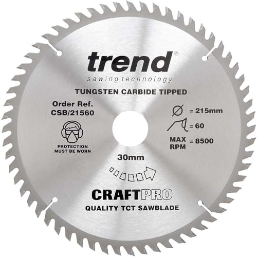 Trend Lame de Scie Circulaire pour Bois, 215 mm de... - Bricolage & Outils Amazon France à 28.17€