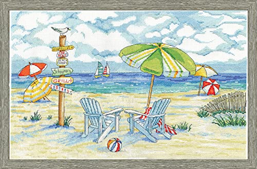 Kreuzstich Stickpackung Strandschilder, Zählmuster - Maison & Cuisine Amazon Allemagne à 21.21€
