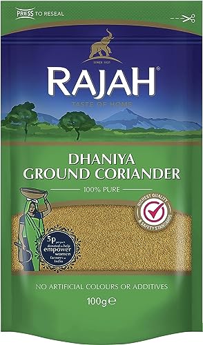 Rajah Dhaniya Ground Coriander, 100g - Épicerie Amazon Royaume-Uni à 0.90€