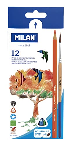 MILAN - Boîte de 12 Crayons de couleur triangulaires... - Bricolage & Outils Amazon France à 4.65€