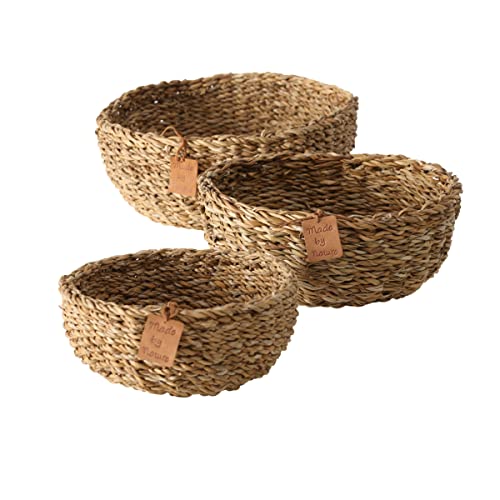BOLTZE Sophy 3-Piece Basket (Round, Seagrass Storage... - Maison & Cuisine en promo à 19.30€
