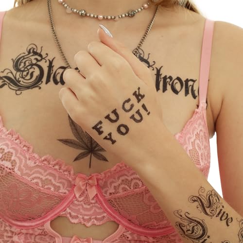 Tattoodrucker 1 x Tatuaggio temporaneo con Le Parole Fuck... - Loisirs Créatifs Amazon Italie à 1.00€