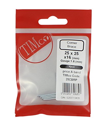 TIMco 25CBRP 25mm Corner Brace Pack 25 x 25 x 16mm - (Pack... - Amazon Royaume-Uni à 1.70€