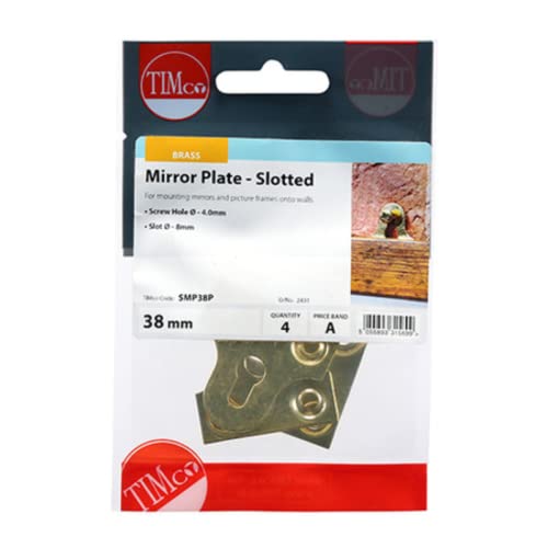 TIMco SMP38P Slotted Mirror Plate 38mm - (Pack of 4) - Amazon Royaume-Uni à 1.70€