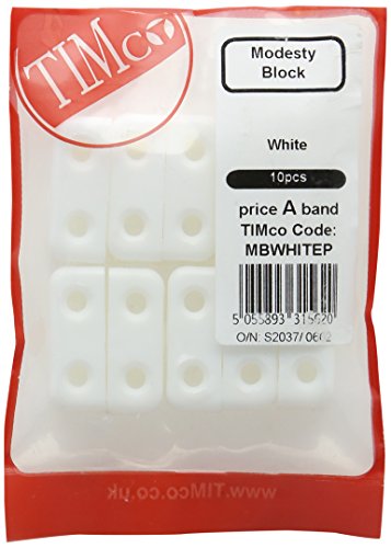 TIMCO Modesty Block - White (10-Piece) (Box of 10) - Home & Kitchen Amazon UK à 1.70€