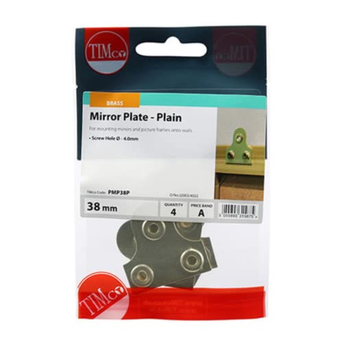 TIMCO Plain Mirror Plate - 38mm - Pack of 4 - Maison & Cuisine Amazon Royaume-Uni à 1.70€