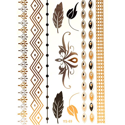 Miya® 1Stück Wild Style Metallic Tattoo, Flash Tattoos... - Loisirs Créatifs Amazon Allemagne à 1.00€