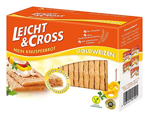 Leicht & Cross Knusperbrot, Goldweizen, 125 g - Épicerie Amazon Allemagne à 1.49€