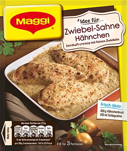 Maggi Fix Zwiebel Sahne Hähnchen, 26 g für 3 Portionen - High-Tech & Électronique en promo à 1.08€