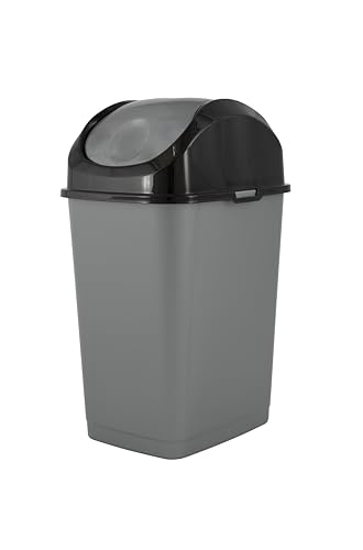 Superio Kleiner schlanker Mülleimer, 2,6 Liter, Grau und... - Maison & Cuisine Amazon Allemagne à 8.09€