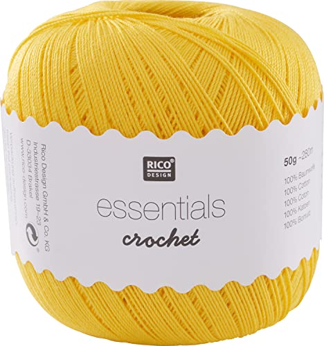 Rico Design Essentials Crochet, 100 Prozent Baumwolle, gelb - Maison & Cuisine Amazon Allemagne à 2.45€