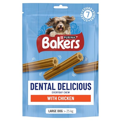 BAKERS Dental Delicious Adult Large Chicken Dog Chews 270g - Beauté & Parfums Amazon Royaume-Uni à 1.76€